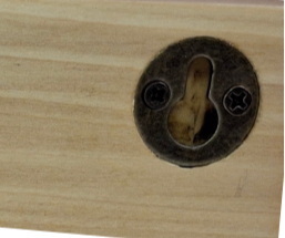 Example Keyhole hanger on rear