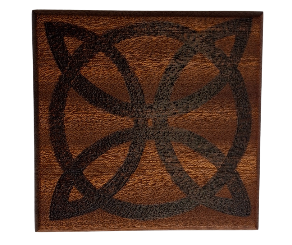 Celtic four Sapele Coaster