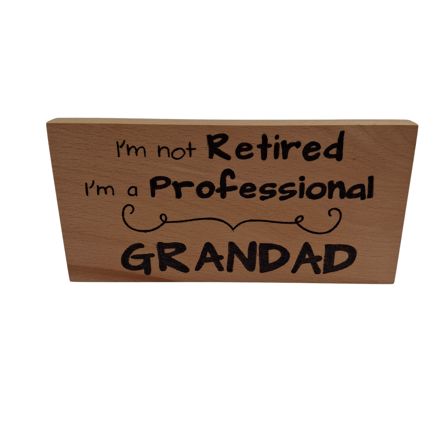Professional Grandad Beechwood hanging sign (seconds)
