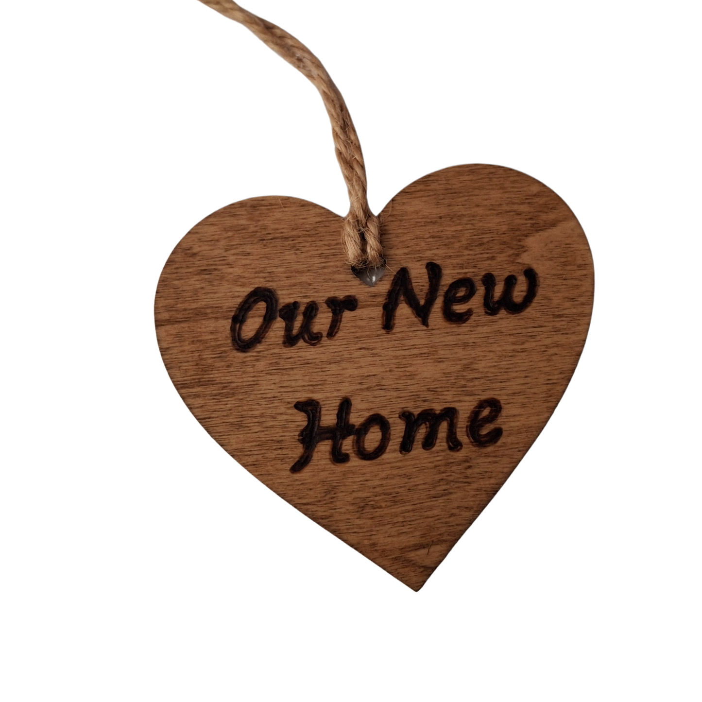 Our new home hanging heart